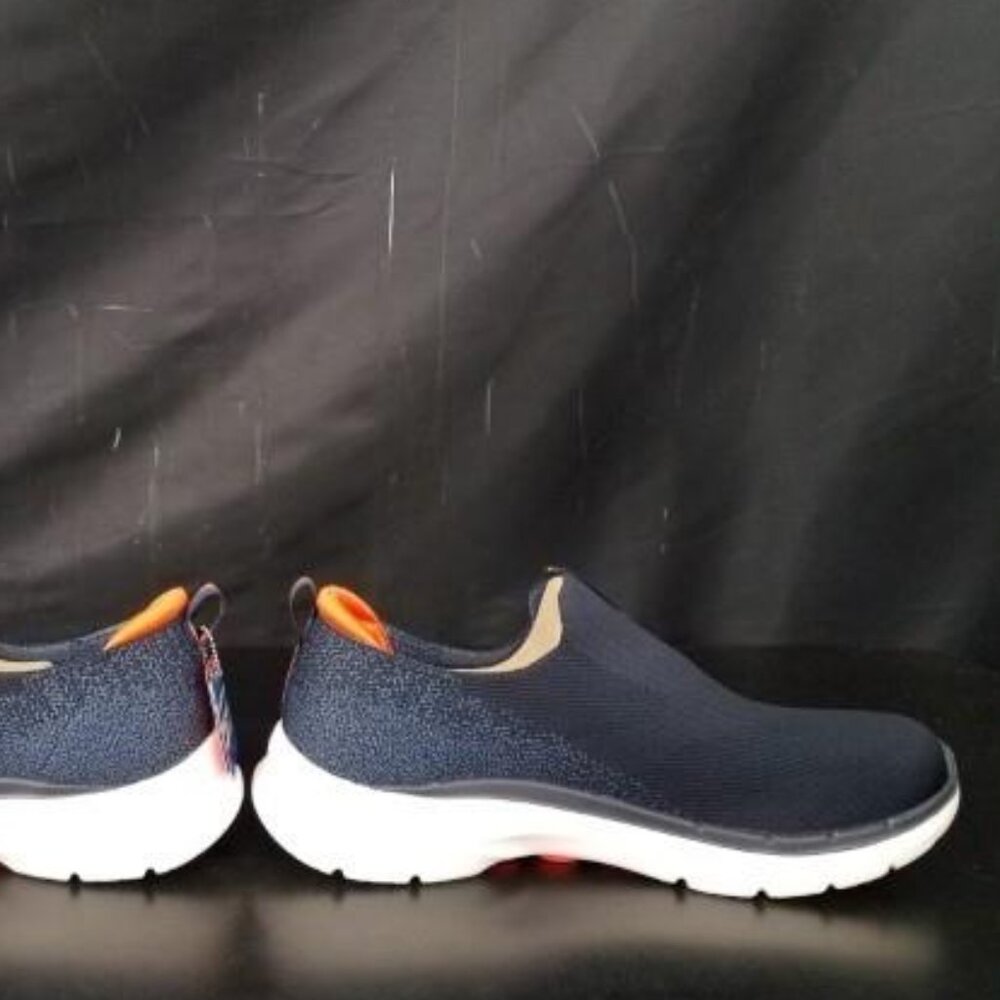 Skechers Go Walk 6 Navy/Orange Men's Shoes Size 12 (N.I.B.) - Picture 4 of 6